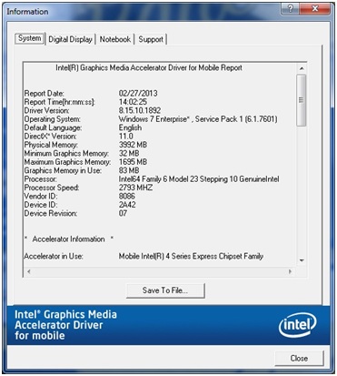 intel express chipset graphics driver update windows 7